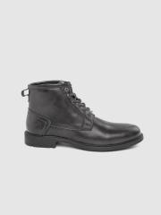 Roadster Men Black Solid Flat Boots