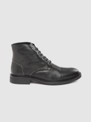 Roadster Men Black Solid Flat Boots