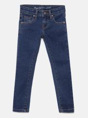 Pepe Jeans Girls Blue Tapered Fit  Jeans