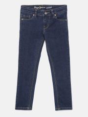 Pepe Jeans Girls Blue Tapered Fit Jeans