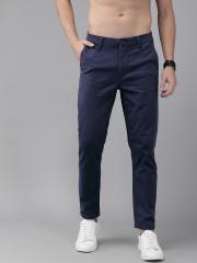 Roadster Men Blue Regular Fit Solid Chinos