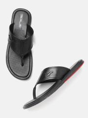 Egle Men Black Leather Comfort Sandals