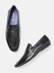 Egle Men Black Perforated Leather Loafers