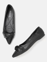 DressBerry Women Black Solid Ballerinas