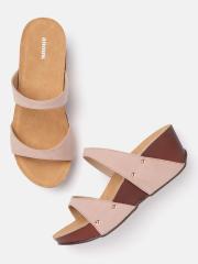 Anouk Women Dusty Pink Solid Wedges