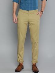 Louis Philippe Sport Men Khaki Slim Fit Solid Regular Trousers