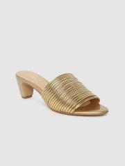 Anouk Women Gold-Toned Solid Heels