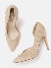 Lavie Women Beige Solid Pumps