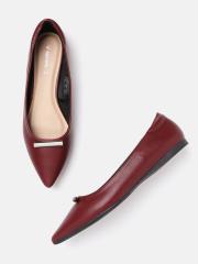 Allen Solly Women Maroon Solid Ballerinas