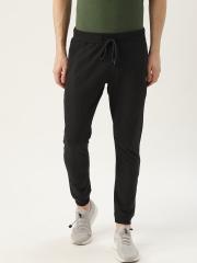 SINGLE Men Black Solid Joggers