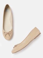 Carlton London Women Beige Solid Ballerinas