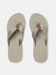 Tommy Hilfiger Women Grey Textured Flip Flops