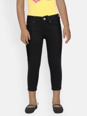 Lee Cooper Girls Black Skinny Fit Mid-Rise Clean Look Stretchable Jeans