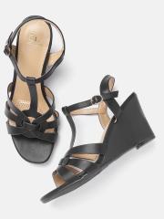 Carlton London Women Black Solid Wedges