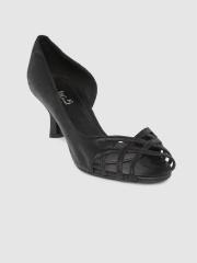 Inc 5 Women Black Solid Peep Toes