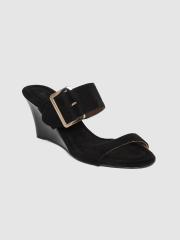 Inc 5 Women Black Solid Wedges