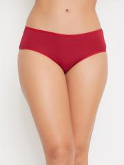 Clovia Women Red Solid Hipster Briefs PN3297X04S