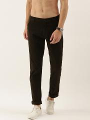 Flying Machine Men Black Super Slim Fit Solid Chinos