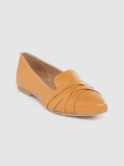 DressBerry Women Mustard Yellow Solid Ballerinas