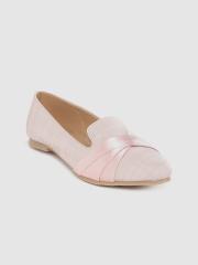 DressBerry Women Pink Textured Ballerinas