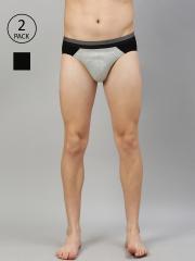 Roadster Men Pack of 2 Solid Briefs RDST-BRF1-2PP-BM