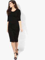 MIAMINX Women Black Solid Sheath Dress