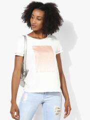 Vero Moda Women White Printed T-shirt