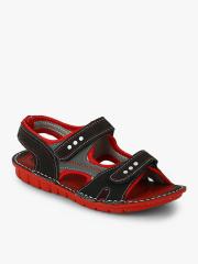 Bubblegummers Boys Black & Red Comfort Sandals