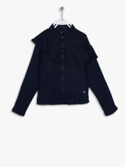 Pepe Jeans Girls Navy Blue Casual Shirt