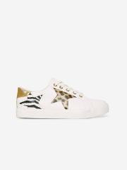 DOROTHY PERKINS Women White & Brown Printed  Sneakers