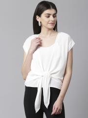 DOROTHY PERKINS Women Off-White Solid Top