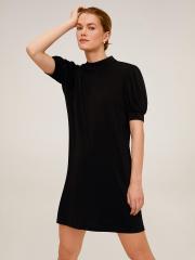 MANGO Women Black Solid Shift Dress