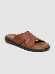 Lee Cooper Men Brown Leather Comfort Sandals