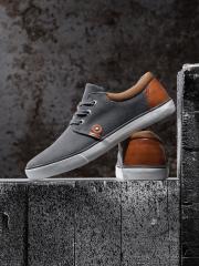 Roadster Men Charcoal Grey Textured Sneakers