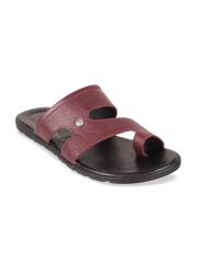 Mochi Men Maroon Comfort Sandals