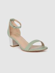 DressBerry Women Green Solid Sandals