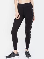 Kappa Women Black Solid Tights