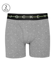 Jockey Men Grey Melange Trunks With Innerwear Vest