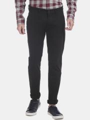 Aeropostale Men Black Skinny Fit Solid Regular Trousers