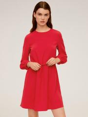 MANGO Women Red Solid A-Line Dress