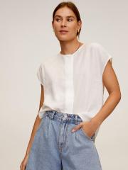 MANGO Women White Solid Top