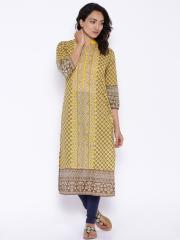 Vishudh Yellow Printed Kurta