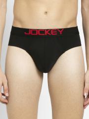 Jockey Men Black Solid Briefs US07-0105