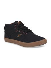 Sparx Men Black & Brown Solid Sneakers