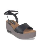 Flat n Heels Women Black Solid Sandals