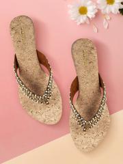 Rocia Women Copper-Toned Embellished Wedges