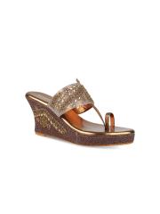 Rocia Women Copper-Toned Solid Wedges