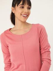 DressBerry Women Pink Solid Pullover