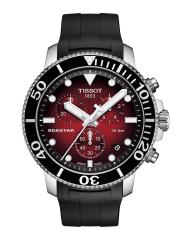 TISSOT Men Maroon Chronograph Swiss Made Watch T1204171742100