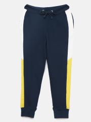 YK Girls Blue Solid Joggers